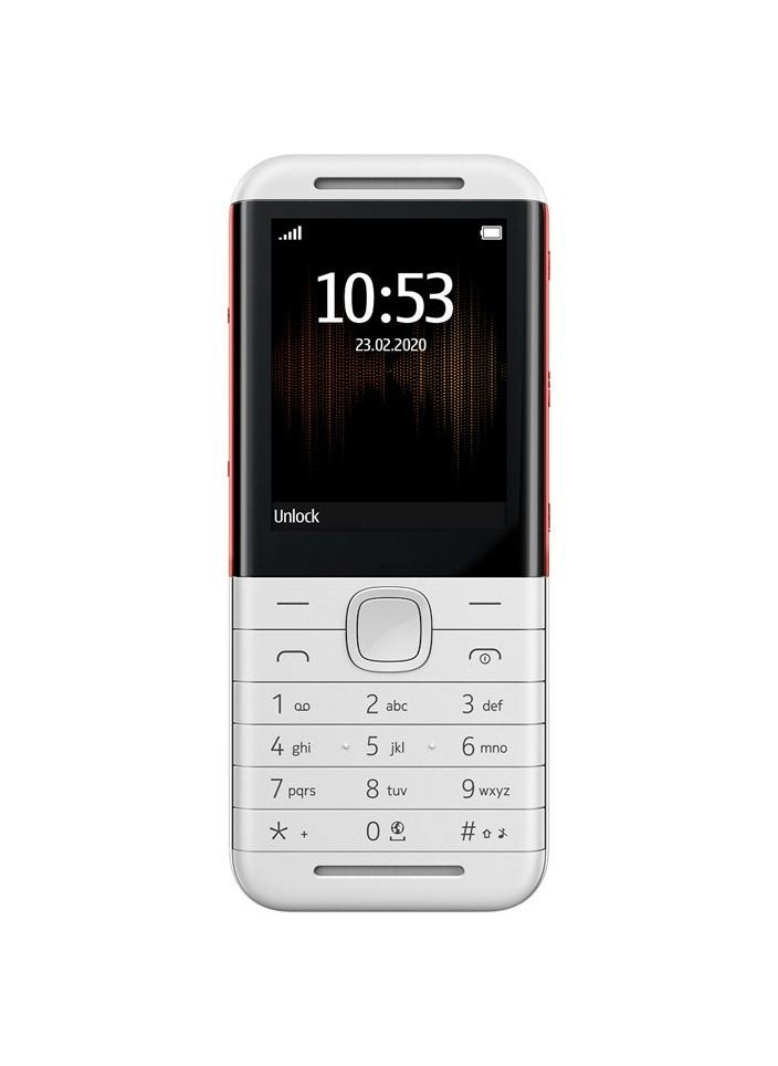 Gonice - The 5310 Dual SIM 4G phone offers powerful performance and ample storage capacity with a stylish White and red design - Image 1