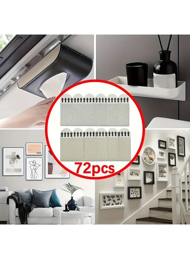 72pcs Traceless Removable Tape Frame Stickers Double Sided Hanging Photo Magic Clips - Image 5