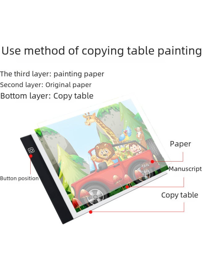 Spot A3a4 Copy Table Calligraphy Copy Table Luminous Plate Led Copy Table Manufacturers Hand Copy Newspaper Animation Transparent Plate - Image 4