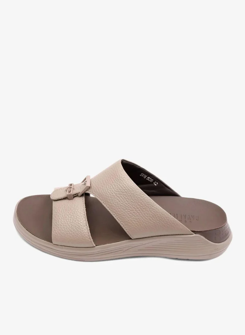 UOMO CAVALIER  EMBOSSED LEATHER MENS SANDAL SUN FOSSILE