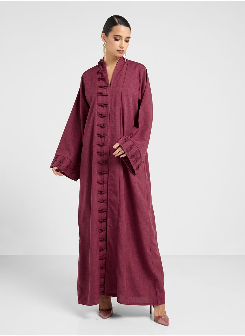 V-Neck Flared Sleeve Abaya - pzsku/Z0EF47EBD1BB607F10967Z/45/_/1738821946/c803f2af-847b-43b4-88fa-1efd8d013b6d