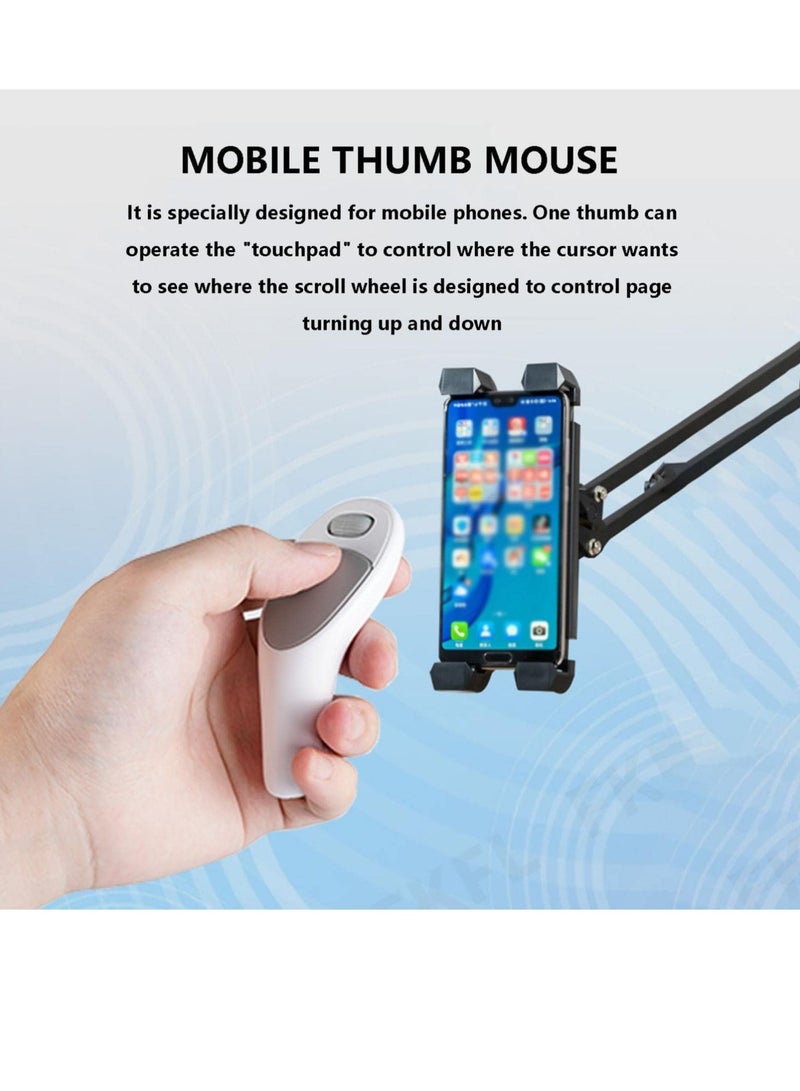 Barakah Mobile Thumb Mouse, CMS01 Mobile Phone Thumb Mouse Smart Bluetooth Tablet PC Palm Lazy Mobile Phone Convenient Mouse, Send Message, Watch The News, Brush Short Video - Image 2