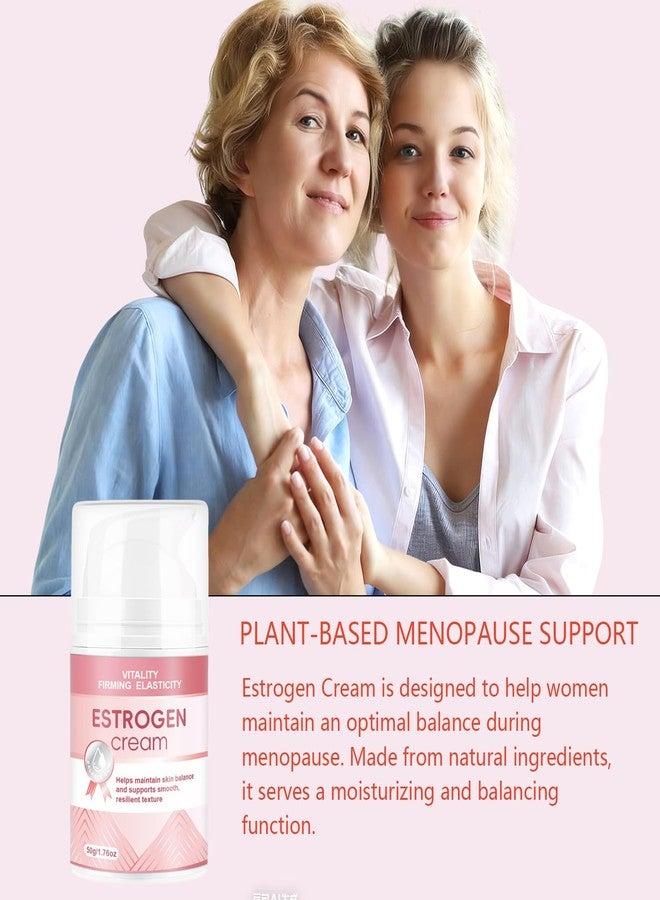 Kisinly Estrogen Cream for Face, Estriol Face Cream, Natural Bioidentical Progesterone Cream for Menopause Relief, Moisturizers,Hormone Balance,kin Firmness & Hyaluronic Acid 1.76 fl. Oz - Image 3