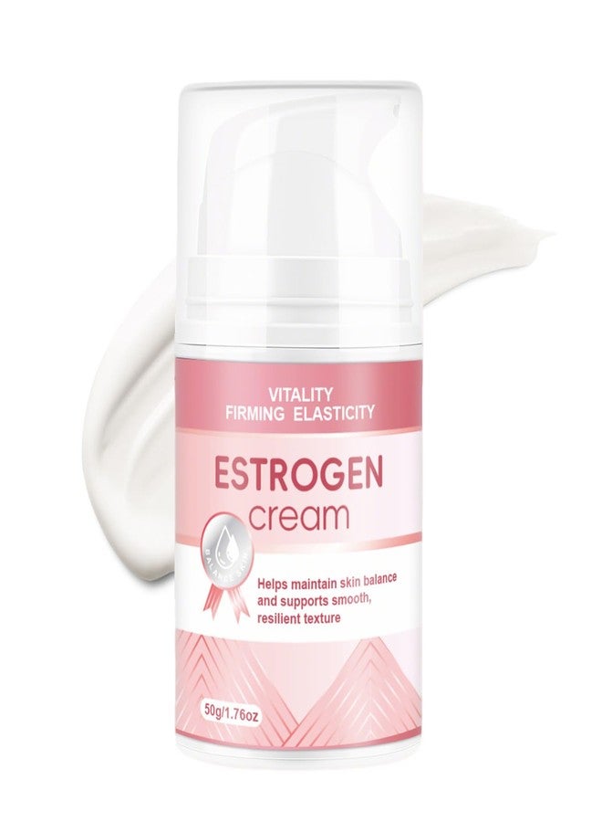 Kisinly Estrogen Cream for Face, Estriol Face Cream, Natural Bioidentical Progesterone Cream for Menopause Relief, Moisturizers,Hormone Balance,kin Firmness & Hyaluronic Acid 1.76 fl. Oz - Image 1