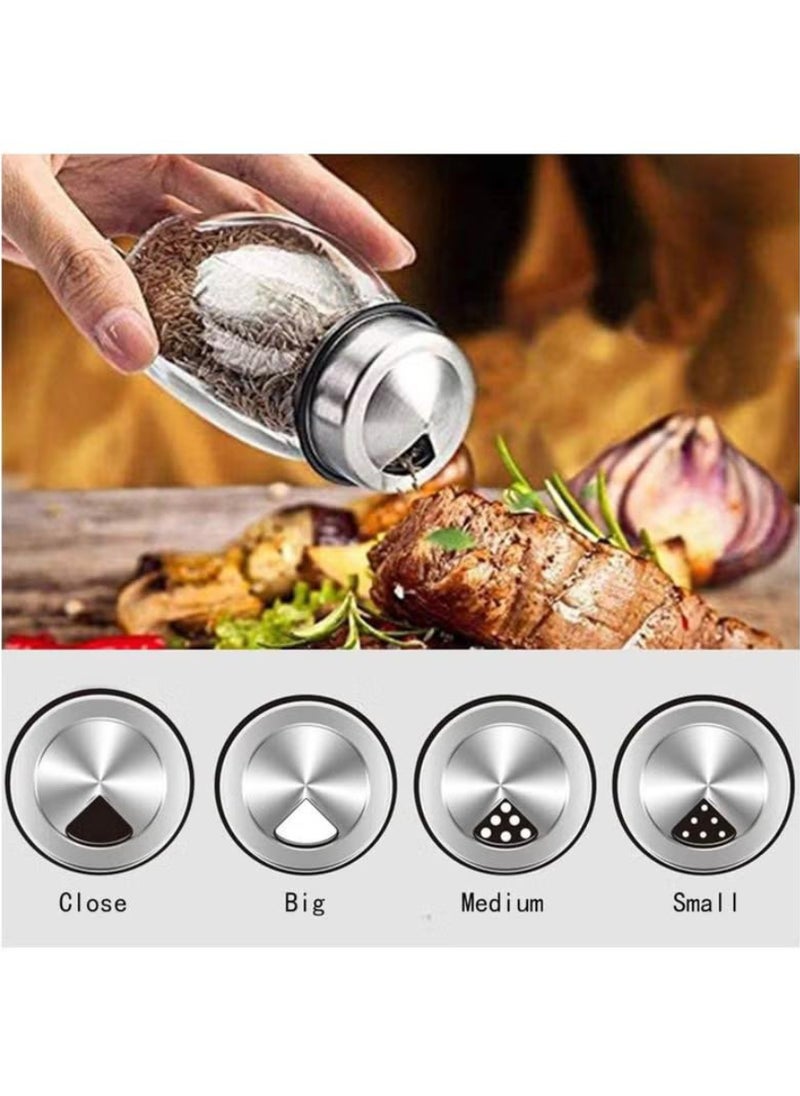 Revolving Spice Rack Spinner CounterTop | Glass Jar Set of 7 Pcs for Herbs, Salt and More with Rotating Holder - Image 5