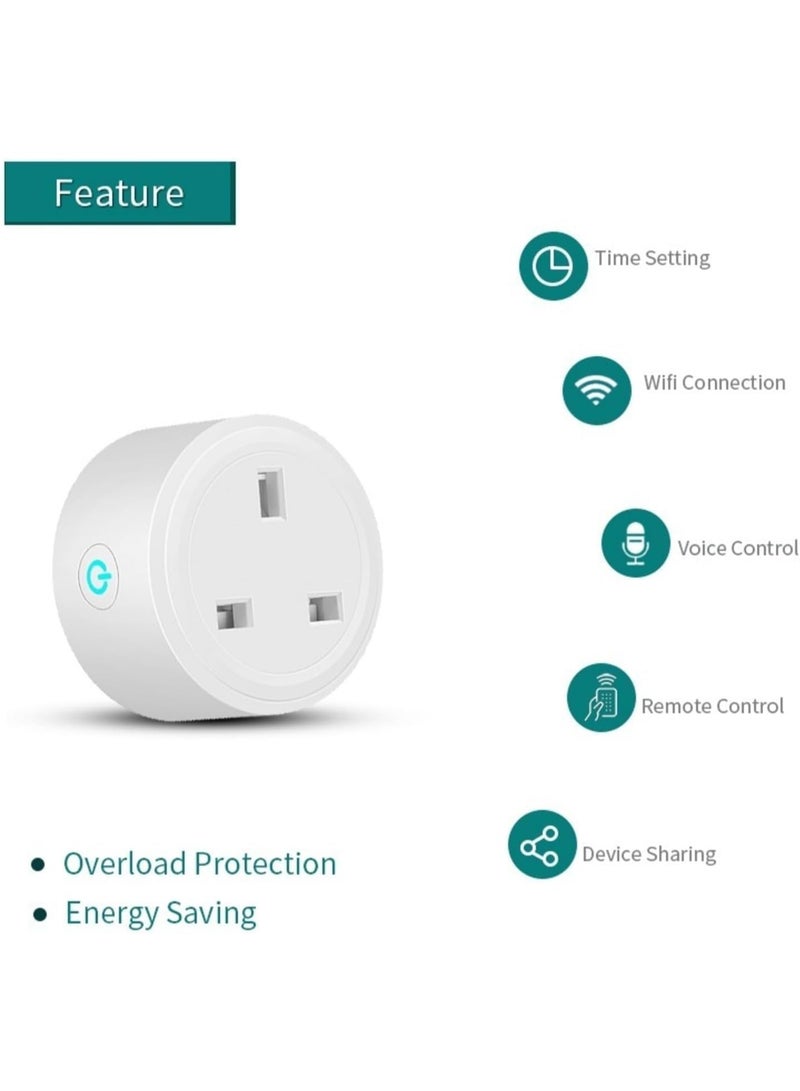 Blazon 1 PACK Zigbee Smart Plug, 16A Smart Outlet Plug Socket Compatible with Alexa, Smart Life & Tuya APP Wireless Remote Control, with Remote Control & Voice Control, Power Measure, Timer Function, Zigbee Hub Required - Image 3