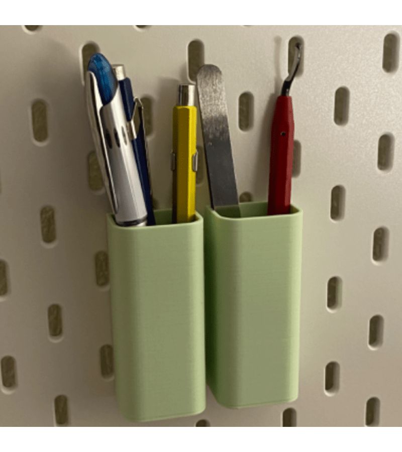 Black Skadis Compatible Wall Mounted Storage Box for Stationery Tools - Image 5