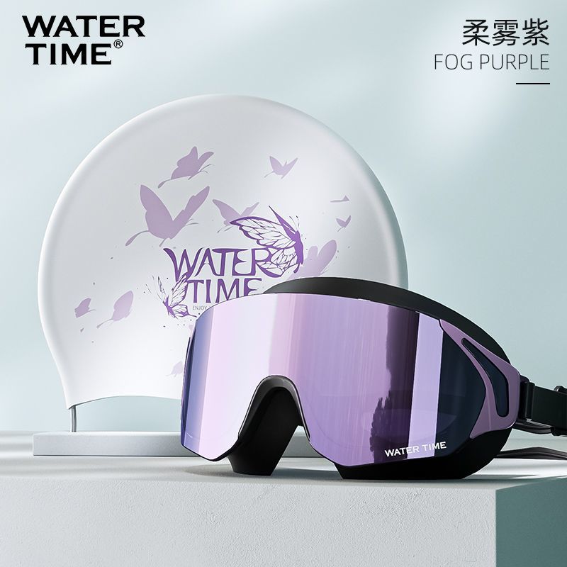 WATERTIME نظارات سباحة واترتايم الاحترافية مقاومة للماء ومضادة للضباب، بتصميم إطار كبير مناسب لقصر النظر، للرجال والنساء - Image 5