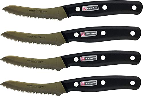 Miracle Blade IV World Class Professional Series Set of Four (4) Serrated Steak Knives - Image 4
