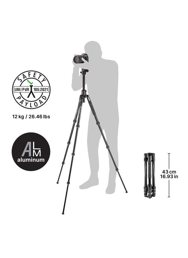 Manfrotto Befree GT XPRO 4-Section Aluminum Travel Tripod with MH496 Ball Head  - Image 2