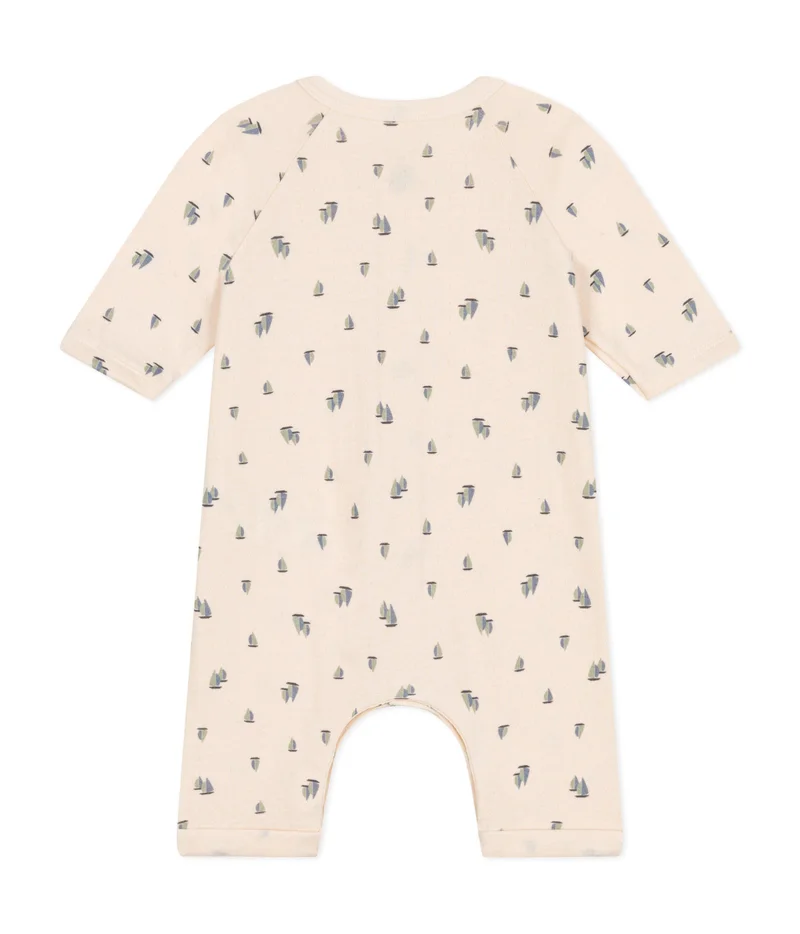 Petit Bateau Babies' tube knit long jumpsuit