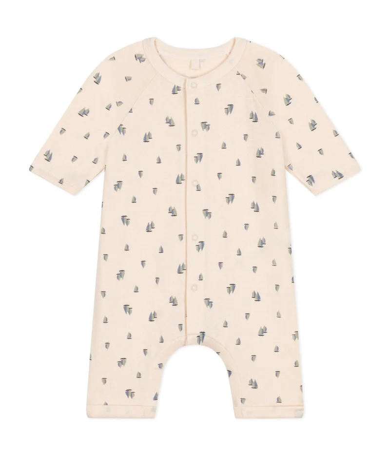 Petit Bateau Babies' tube knit long jumpsuit