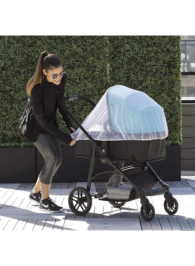 KASTWAVE Mosquito Net For Stroller 2 Pack Durable Baby Stroller Mosquito Net Perfect Bug Net For Strollers Bassinets Cradles Playards Portable Mini Crib Odorless & Durable Material (Blue) - Image 5