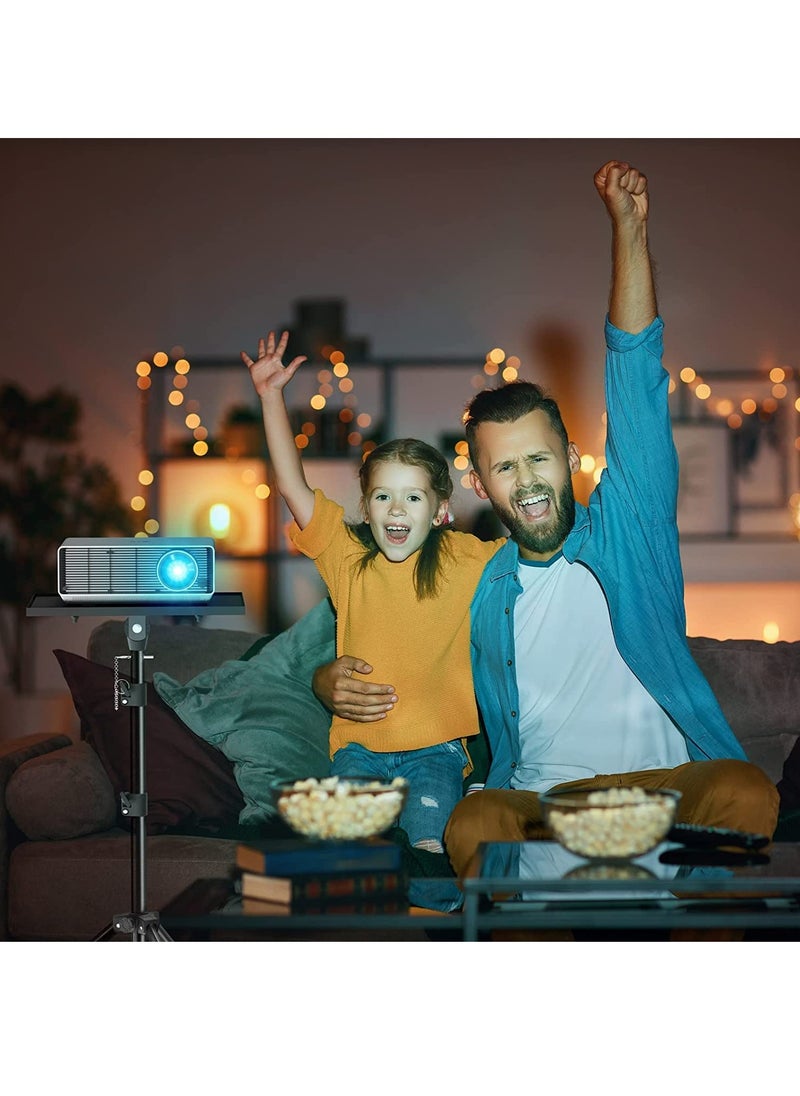 تي-ساين - حامل ثلاثي القوائم للمسرح، حامل أرضي للكمبيوتر المحمول بارتفاع قابل للتعديل من 23 إلى 63 بوصة، حامل ثلاثي القوائم متعدد الوظائف للبروجيكتور الخاص بمكتب المسرح المنزلي، حامل البروجيكتور لأفلام الخارج. - Image 1