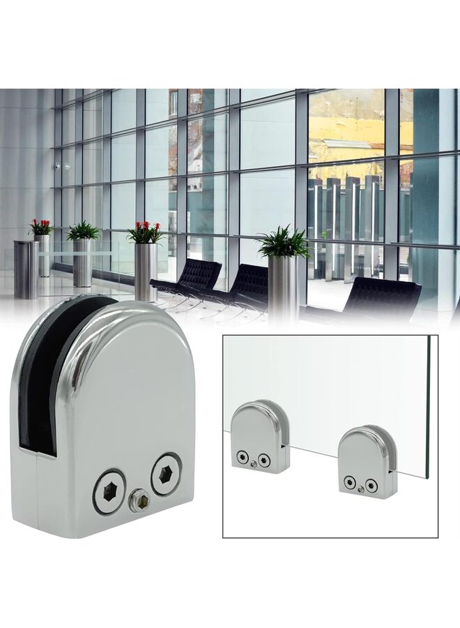 6pcs Glass Clamps 6-8mm Square Glass Clamps, Stainless Steel 304 Glass Clamps Adjustable Glass Bracket for Balustrade Staircase Handrail, with Hexagonal Wrench - Image 3