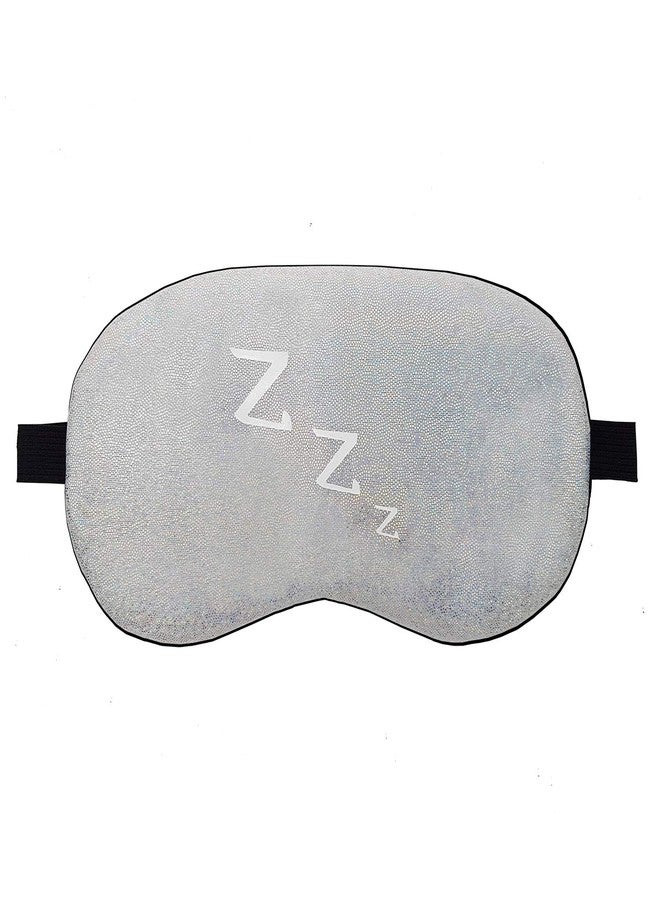 Jenna Sleep Eye Mask for Men & Women | Ultra Soft Comfortable Sleeping Eye Cover with Adjustable Elastic Strap | Light Blocking Blindfold for Deep Sleep, Travel, Nap & Relaxation (Silver) - Image 1
