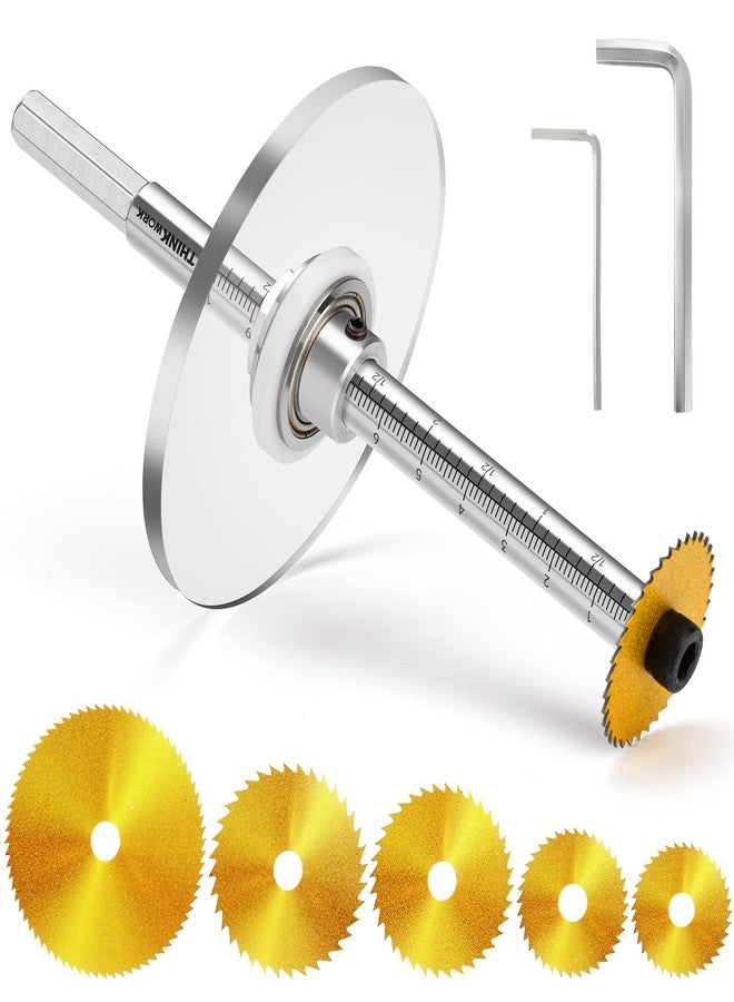 THINKWORK Inside Pipe Cutter for PVC Pipe, Cutter Tool Set with Scale Adjustable Depth Gauge, 5PCS Saw Blades and Hex Shank, Internal Plastic ABS Pipe Cutter Set - Image 1
