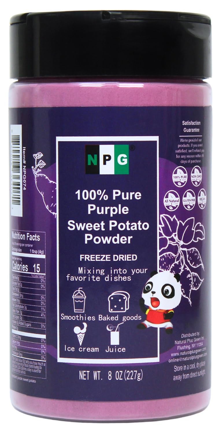 NPG 100% Pure Purple Sweet Potato Powder(Purple Yam Ube) 8 Ounces, All Natural Purple Dry Food Coloring Powder for Baking, Smoothies, Pasta, Tortillas, Vegan Gluten Free Non-GMO - Image 1