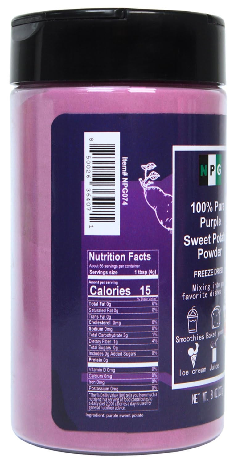 NPG 100% Pure Purple Sweet Potato Powder(Purple Yam Ube) 8 Ounces, All Natural Purple Dry Food Coloring Powder for Baking, Smoothies, Pasta, Tortillas, Vegan Gluten Free Non-GMO - Image 2