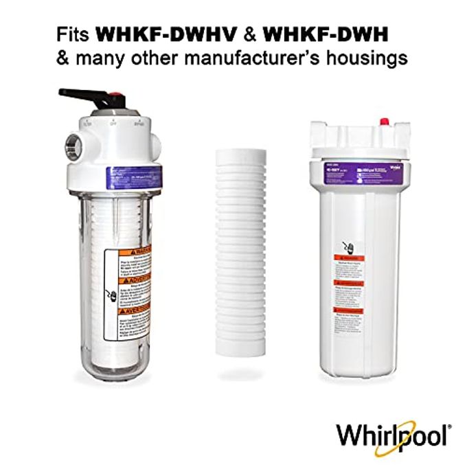 Whirlpool 10" x 2.5" Whole Home Standard Capacity Sediment Filters WHKF-GD05, 5 Micron, 6-Month Filter Life, Reduces Sediment, Sand, Soil, Silt & Rust, for standard filter housings, 2-Pack - Image 3