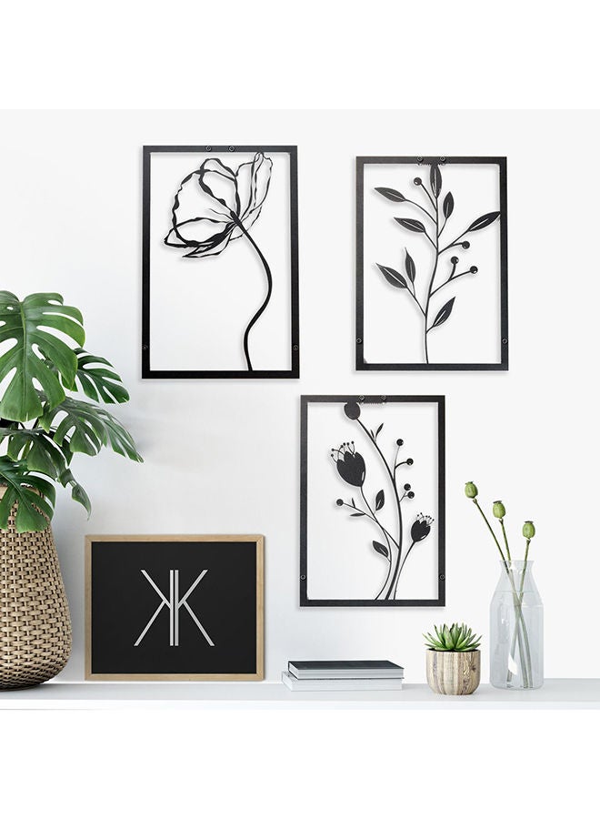3 Flower Wall Decor Set - Image 2