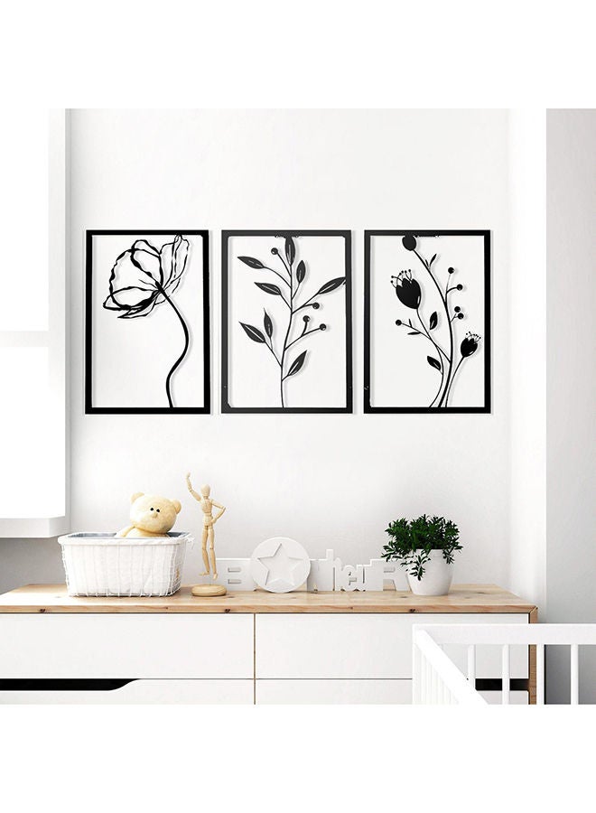 3 Flower Wall Decor Set - Image 1