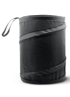 Generic Car Trash Can, Mini Collapsible Pop-up Car Garbage Can, Waterproof Hanging Car Trash Bag with Velcro, Car Trash Bin, 1 Pack, Black  - Image 1