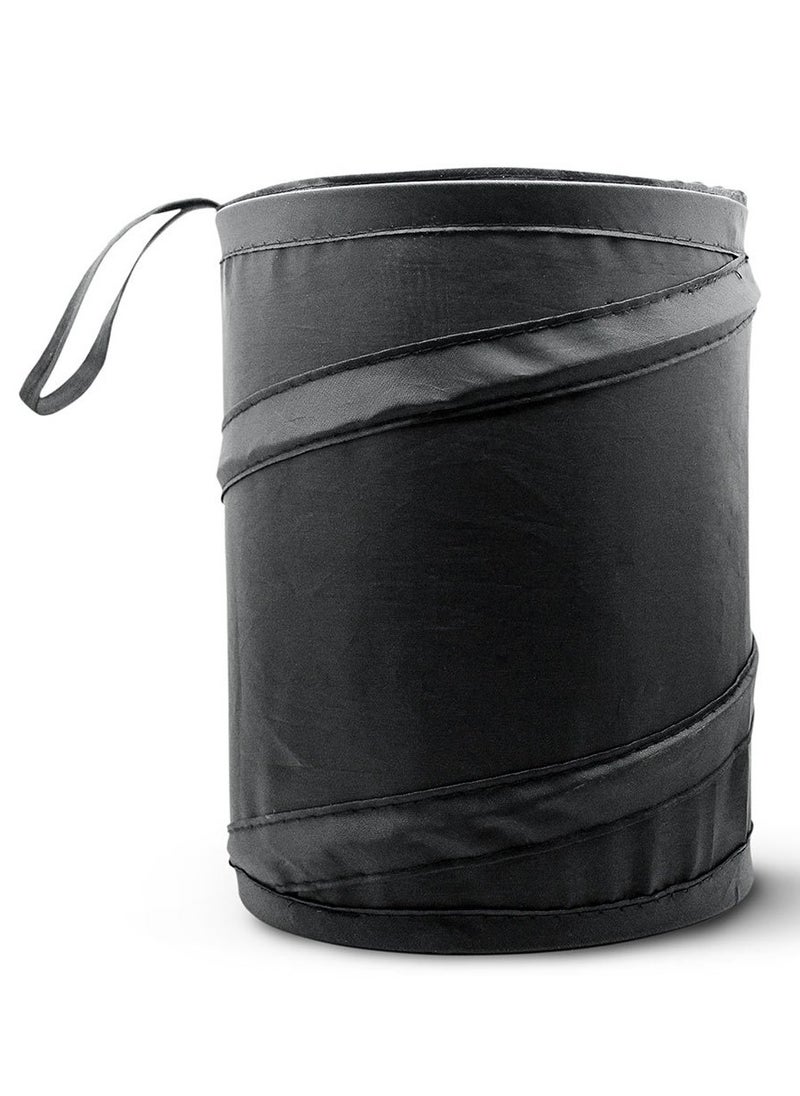 Generic - Car Trash Can, Mini Collapsible Pop-up Car Garbage Can, Waterproof Hanging Car Trash Bag with Velcro, Car Trash Bin, 1 Pack, Black - Image 1