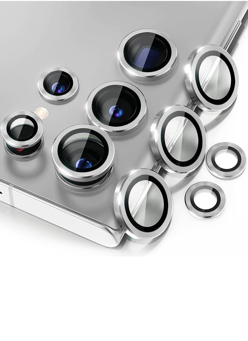 TIGER Samsung Galaxy S24 Ultra 5G 2024 Premium Camera Lens Film Protector Shield (MLHICR) - Clear/Silver – High-Quality Scratch & Impact Resistant Lens Protector for Enhanced Camera Protection  - Image 1
