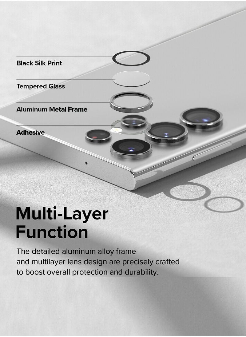TIGER Samsung Galaxy S24 Ultra 5G 2024 Premium Camera Lens Film Protector Shield (MLHICR) - Clear/Silver – High-Quality Scratch & Impact Resistant Lens Protector for Enhanced Camera Protection  - Image 4