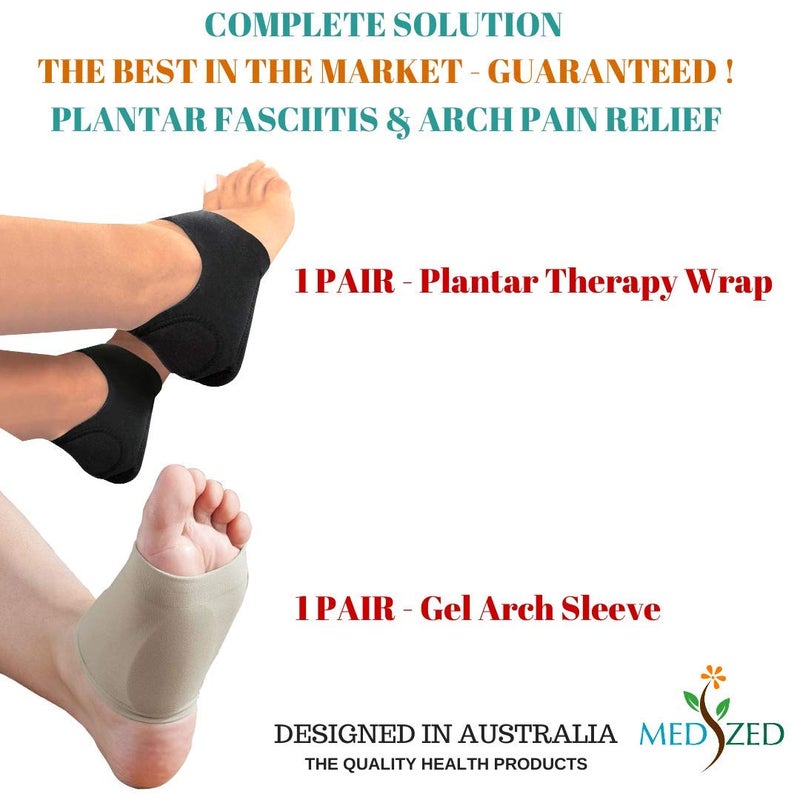 MEDIZED MEDIZED® Plantar Fasciitis Therapy Wrap Heel Foot Pain Arch Support Ankle Brace Insole Orthotic (Universal Size)  - Image 2
