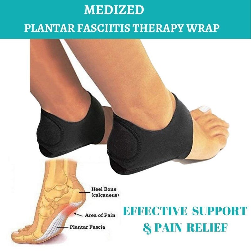 MEDIZED MEDIZED® Plantar Fasciitis Therapy Wrap Heel Foot Pain Arch Support Ankle Brace Insole Orthotic (Universal Size)  - Image 4