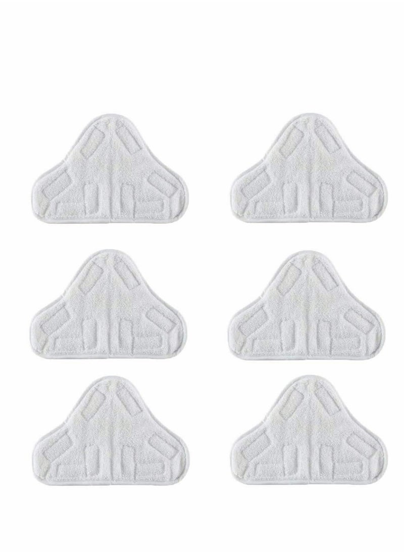 SYOSI - Microfibre Triangular Washable Steam Floor Mop Replacement Pads for H2O H20 X5 UK And Many Others - Set of 6 - Image 1