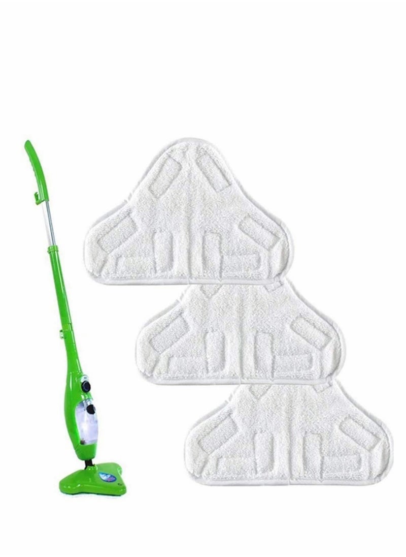 SYOSI - Microfibre Triangular Washable Steam Floor Mop Replacement Pads for H2O H20 X5 UK And Many Others - Set of 6 - Image 1