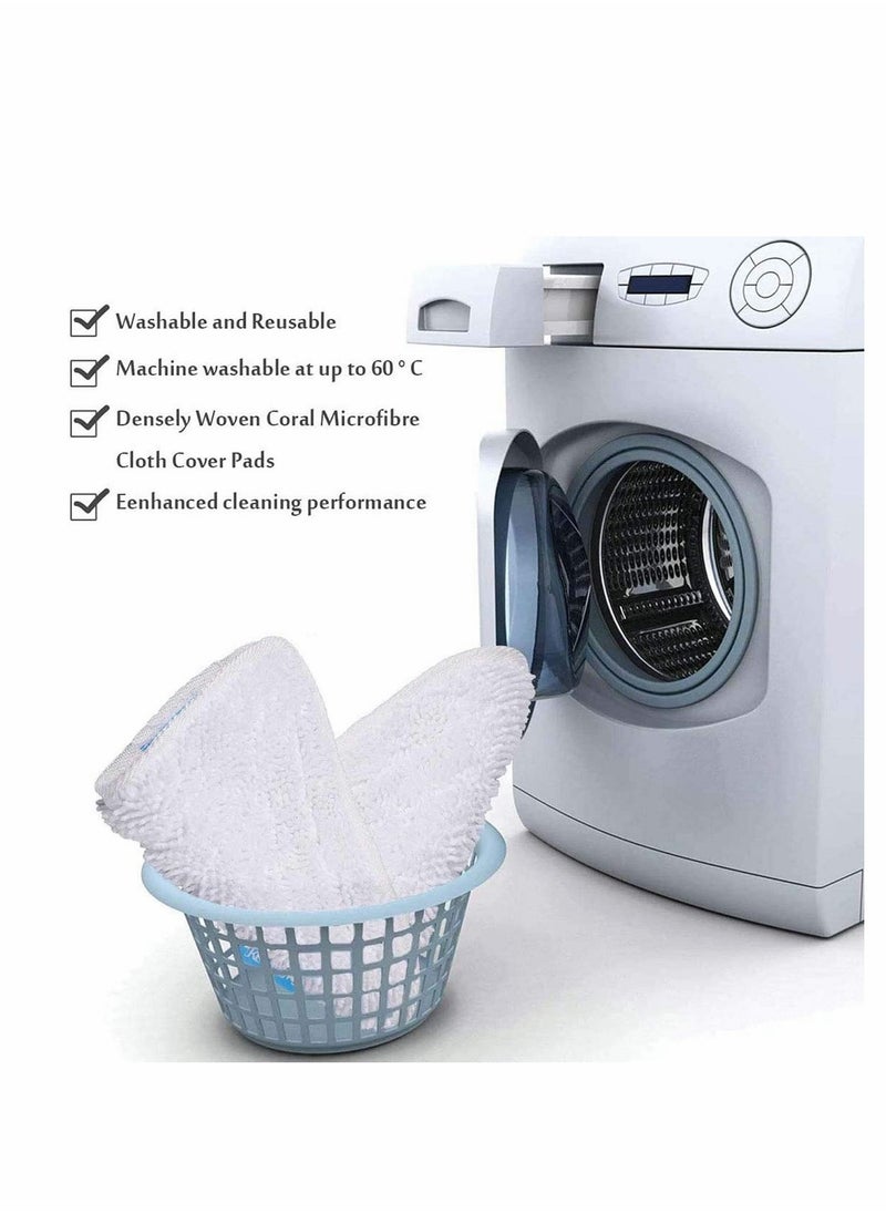 SYOSI - Microfibre Triangular Washable Steam Floor Mop Replacement Pads for H2O H20 X5 UK And Many Others - Set of 6 - Image 1