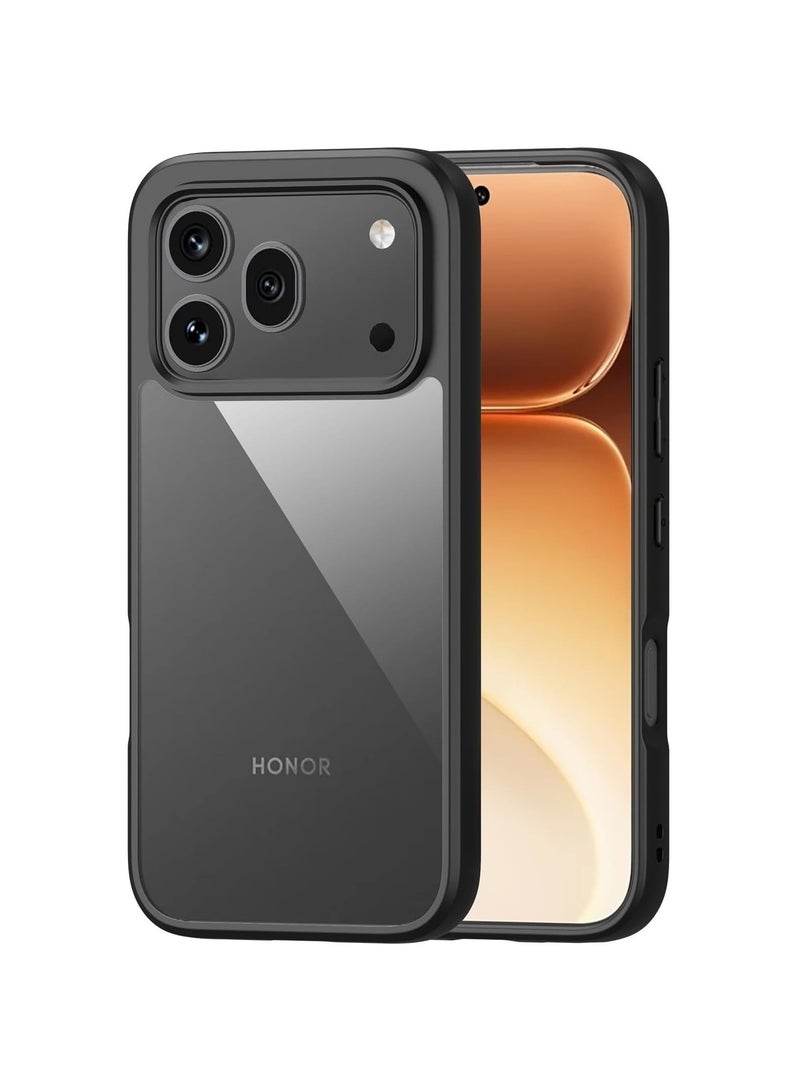 عام حافظة شفافة واقية متوافقة مع Honor 600 Pro 5G؛ غطاء خلفي شفاف مع حماية ضد الاصفرار والسقوط؛ حافظة واقية PC+TPU مقاومة للصدمات، مناسبة لـ Honor 600 Pro. - Image 1