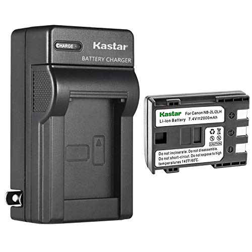 Kastar Battery (1-Pack) and AC Charger for Canon NB-2L, NB-2LH and PowerShot G7, G9, S30, S40, S45, S50, S60, S70, S80, DC410, DC420, VIXIA HF R10, R100, R11, EOS 350D, 400D Digital Rebel XT, Xti - Image 1