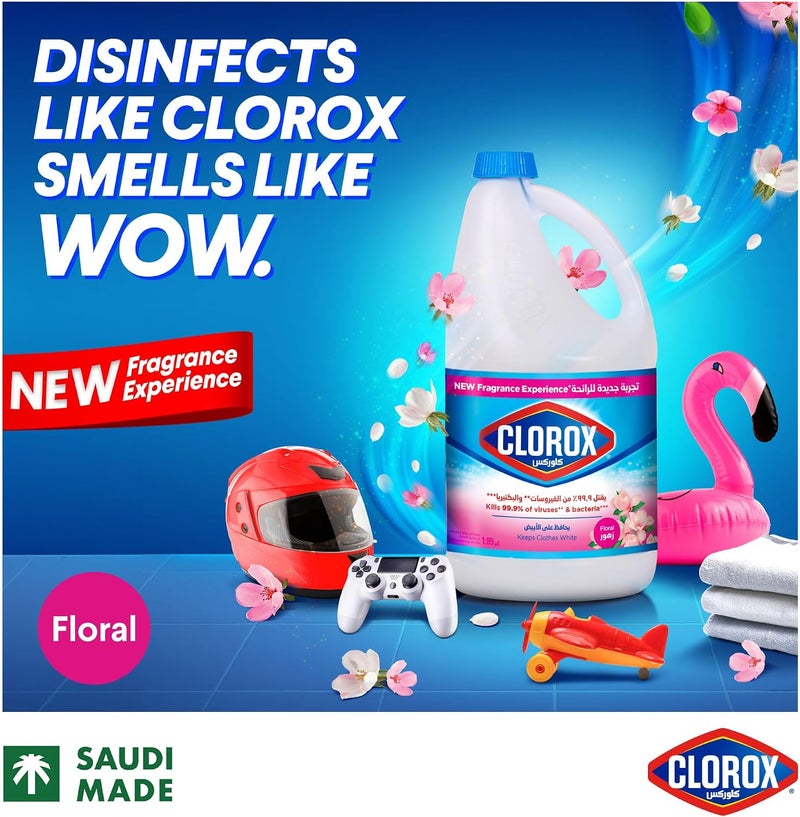 Clorox Liquid Bleach 1.89L, Floral Scent - Image 2