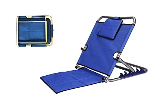 MUBBA Adjustable Back Support for use on Bed or Back Rest for Sitting - Universal Size Blue, Polyester & cloth - Image 2