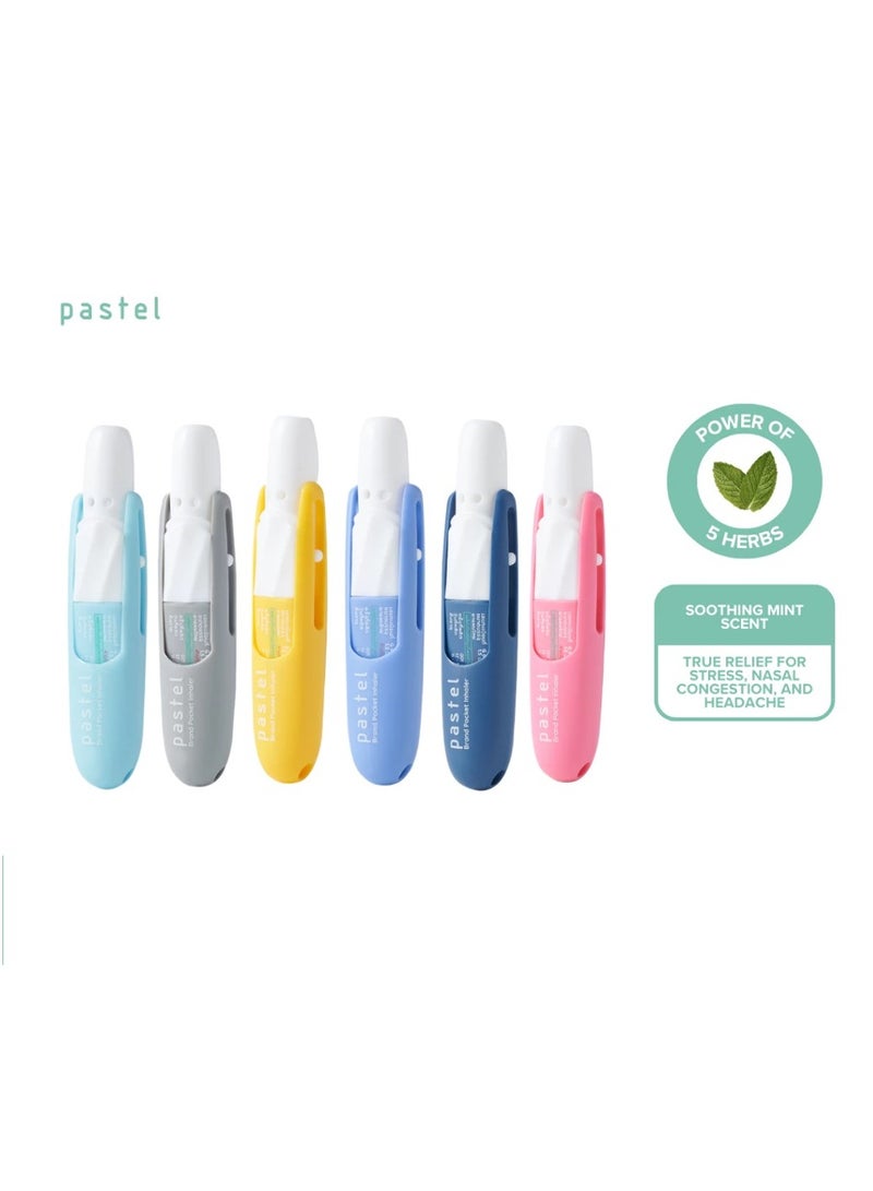 PASTEL Pastel Brand Pocket Essential Oil Inhaler, Aromatherapy Relief of Nasal Congestion (Pack of 6)  - Image 2
