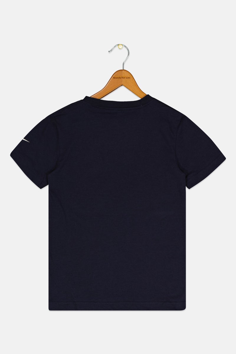 Nike 3Brand by Russell Wilson Kids Boy Graphic Print Short Sleeve T-shirt, Navy Blue - Image 3