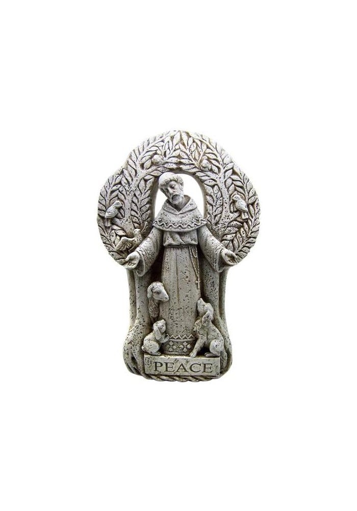 CB Patron Of Animals Saint St Francis Of Assisi Peace Tree Statue - 12.5 Inch Resin Garden Decor - Image 1