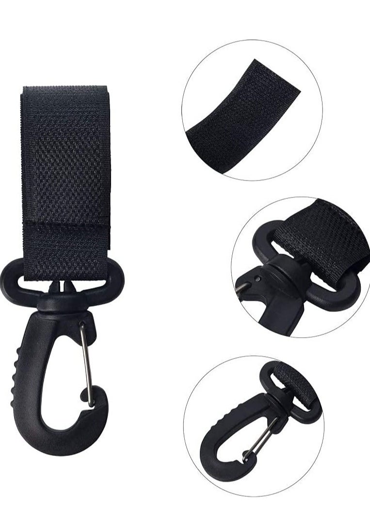 SYOSI KASTWAVE Buggy Clips 4Pcs ABS Stroller Hooks, Carabiner Hook, Stroller Organizer Hook Clip, Convenient Stroller Accessories Bag Hooks for Hanging Diaper Bags Purse 360-degree Rotation  - Image 2