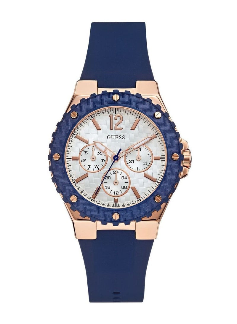 GUESS Silicone Analog Silver Dial Women Watch - W0149L5 - Blue  - Image 1