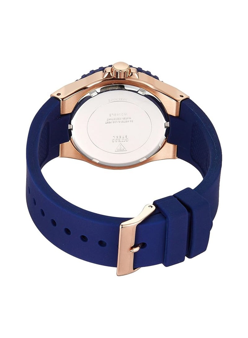 GUESS Silicone Analog Silver Dial Women Watch - W0149L5 - Blue  - Image 3