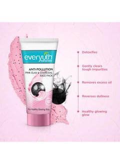 Everyuth Everyuth Naturals Anti Pollution Pink Clay & Charcoal Face Pack 100g  - Image 4
