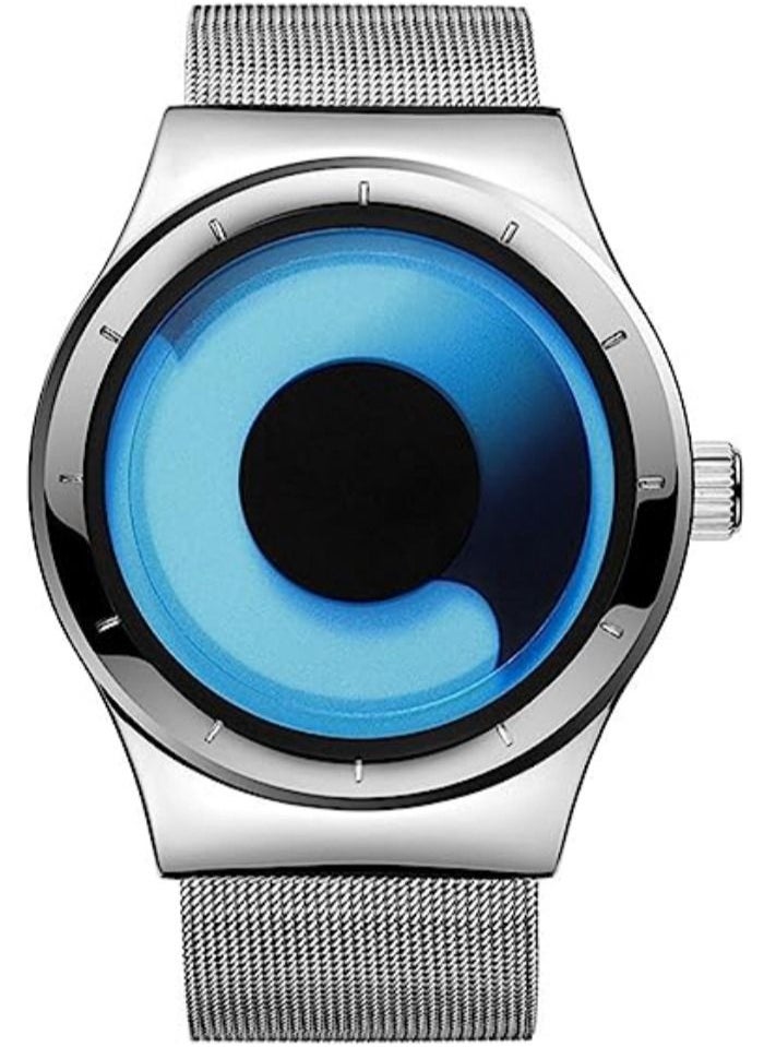 GUANQIN - Men's Watches Ultra Thin Stainless Steel Mesh Band Waterproof Quartz Wrist Watch - Image 1