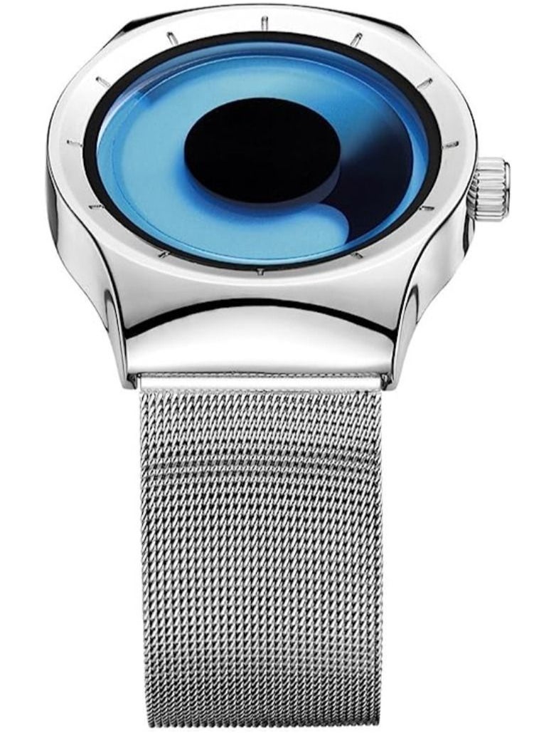 GUANQIN - Men's Watches Ultra Thin Stainless Steel Mesh Band Waterproof Quartz Wrist Watch - Image 1