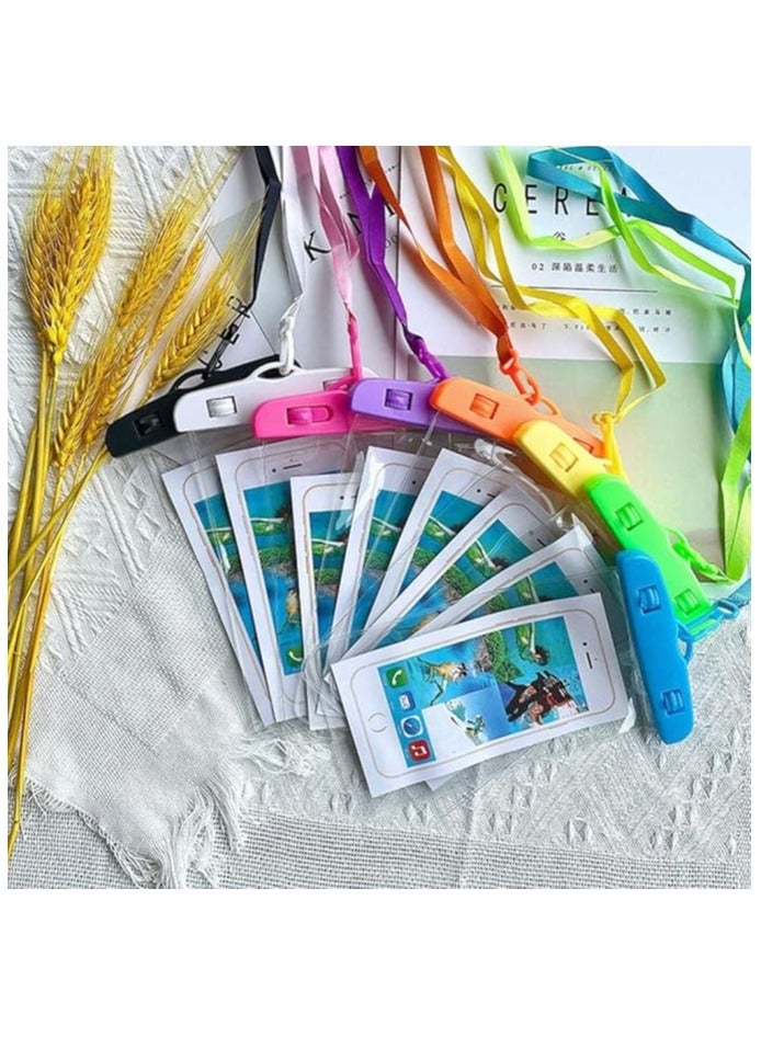 حقيبة واقية للموبايل ضد الماء – جراب شفاف مانع لتسرب المياه مع إغلاق محكم للاستخدام أثناء السباحة، الشاطئ، الغوص والأنشطة الخارجية – أسود - Image 4