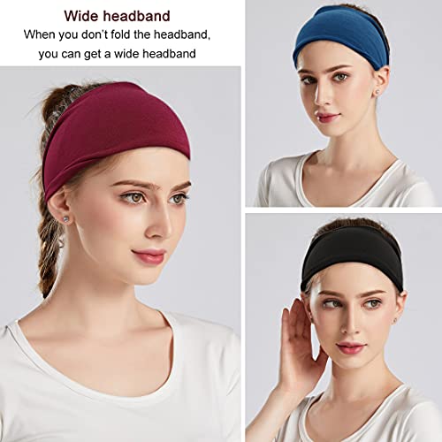 YONUF Fashion Headbands For Women Wide Headband Yoga Workout Head Bands Hair Accessories Band 6 Pack - Image 5